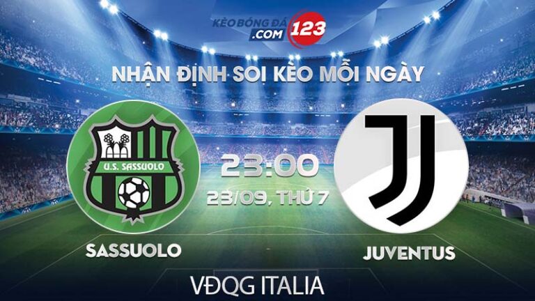 Soi kèo Sassuolo vs Juventus – 23h00 ngày 23/09/2023 – VĐQG Italia