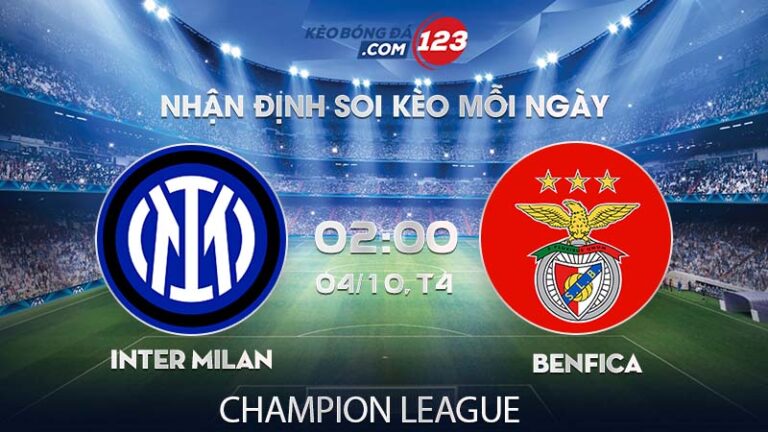 Soi kèo Inter Milan vs Benfica – 02h00 ngày 04/10/2023 – Champion League